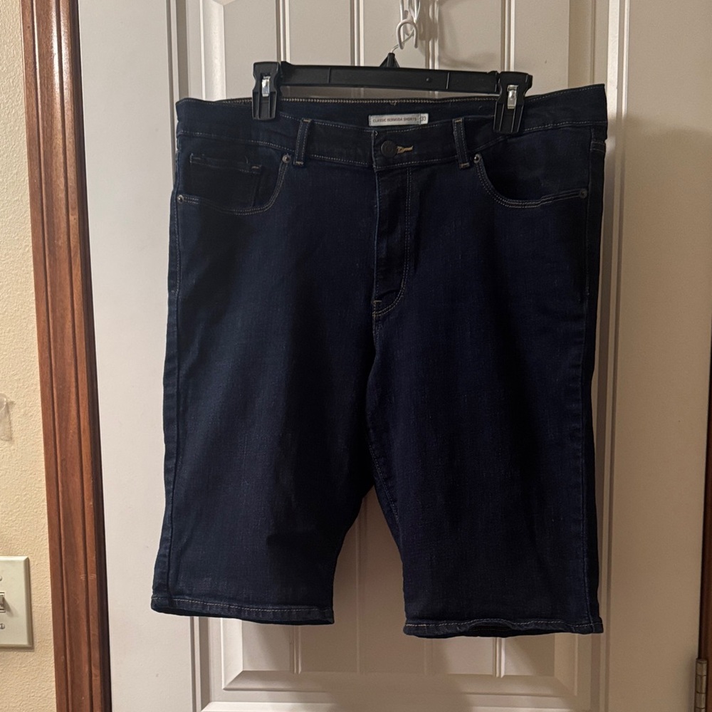 Women's Dark Blue Denim Shorts